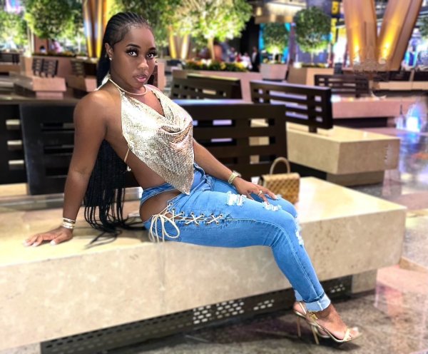 Women's new style stretch jeans with side straps and exposed waist
