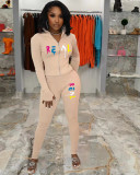 Women's fashion casual printed finger sports suit