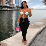Slim jeans high-rise slim-fit jeans with straps