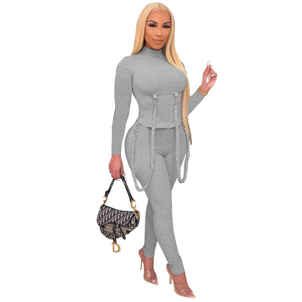 Autumn two-piece solid color long-sleeved personalized lanyard