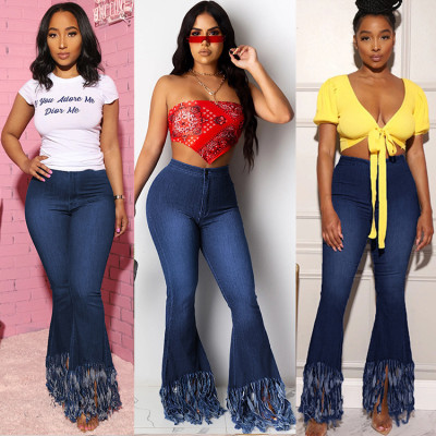 New women's high-waist slim mopping denim shorts
