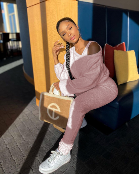 Plush oblique shoulder short three-piece sexy suit