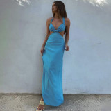 Halter halter strap dress feminine temperament mopping long skirt