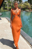 Halter halter strap dress feminine temperament mopping long skirt