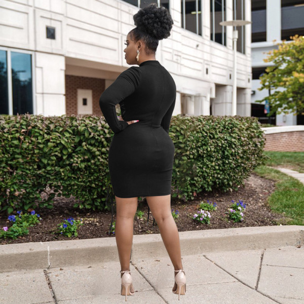 Sexy tight-fitting trendy waist cutout lace-up dress for women