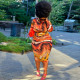 New tight sexy print plus size women's dress