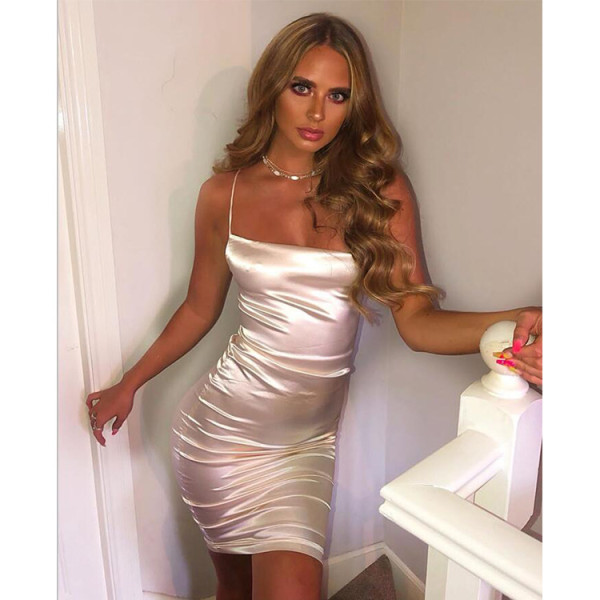 Hot selling sexy sling all-match lace halter nightclub dress