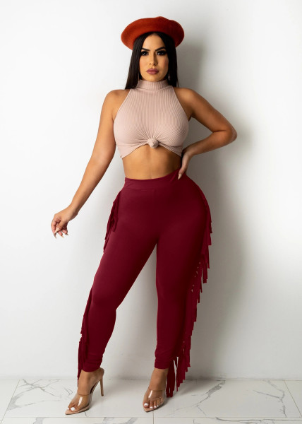 New women's fashion style sexy fringed women's pants