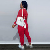 Women's Fall and Winter Fashion Snap Thread Solid Color Baseball Uniform Suit