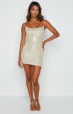 New Sleeveless Sling Sequin Embroidered Dress Dress Base Dress
