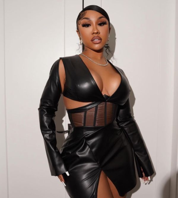 New women's fashion sexy mesh low-cut fishbone corset bag hip imitation leather dress
