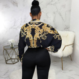 New casual fashion printed shirt multi-color women's skirt