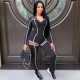 New casual mesh stitching jumpsuit