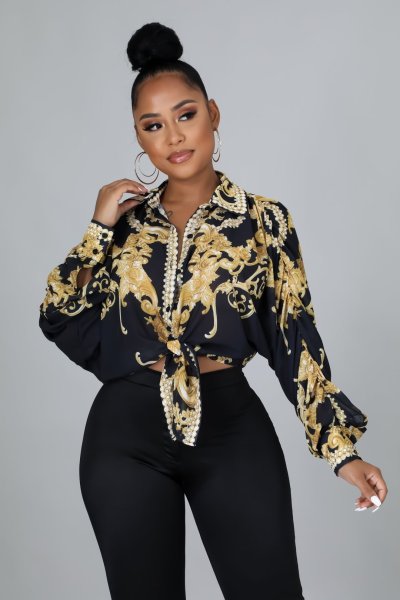 New casual fashion printed shirt multi-color women's skirt