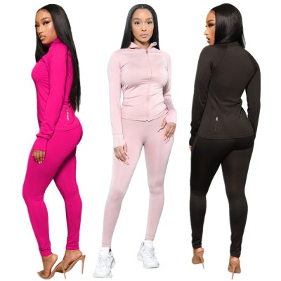 Women's new style finger cots back pocket zipper two-piece suit