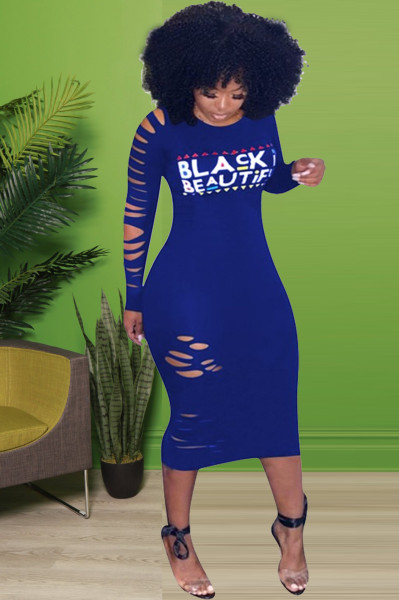 Women's new style solid color burnt flower offset printing sexy dress