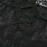 Underwire sexy mesh see-through lace slim bodysuit