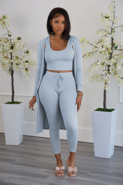 Three-piece set of new solid color pit strips for autumn and winter