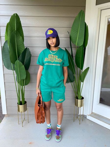 New style short-sleeved shorts with letter printing casual fashion two-piece suit