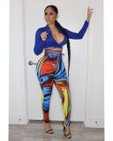 Fashion sexy print two-piece suit