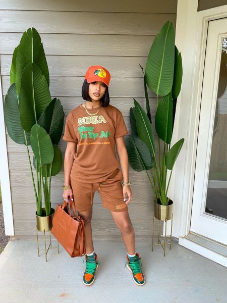 New style short-sleeved shorts with letter printing casual fashion two-piece suit