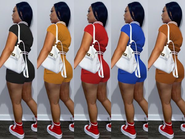 Hot Fashion Snap Button Threaded Letter Printing Baseball Short Suit