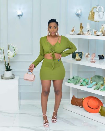 Spring new fashion sexy solid color short skirt women's three-piece suit