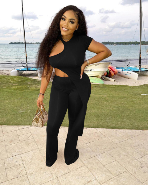 New fashion sexy solid color two-piece suit