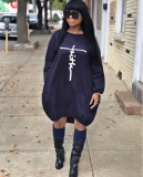 statement print dress with loose pockets
