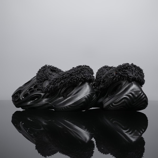 EVA parent-child hole shoes cotton slippers plus velvet cotton garden shoes parent-child feces