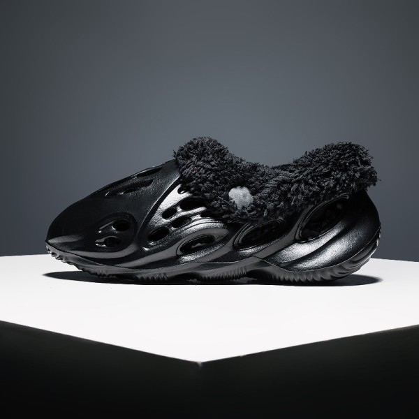 EVA parent-child hole shoes cotton slippers plus velvet cotton garden shoes parent-child feces