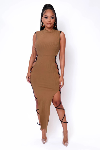 Women's 2022 Nightclub New Summer Bandage Slit Sexy Slim Dress