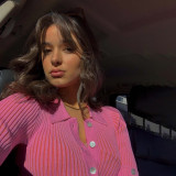 New Women Fashion Design Irregular Hem Detachable Long Sleeve Single Breasted Sweater