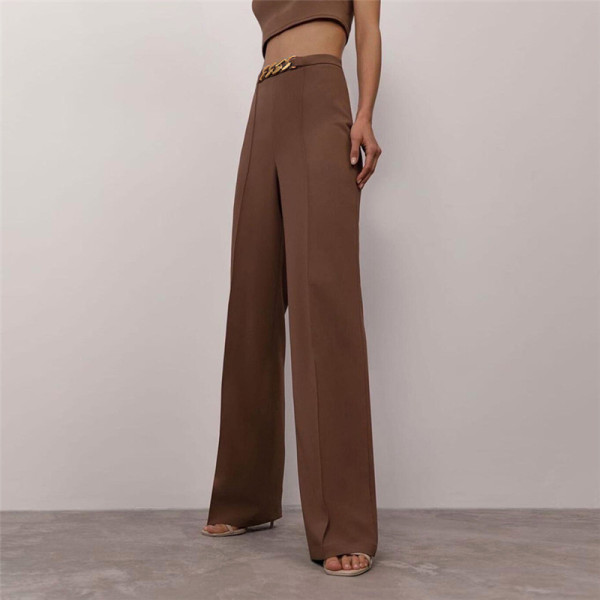 New women's suspenders slim vest high waist bag hip straight pants casual suit women