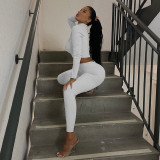 New Long Sleeve Solid Color Slim Body Butt Lifting Sports Yoga Suit for Women