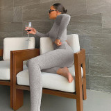 New Long Sleeve Solid Color Slim Body Butt Lifting Sports Yoga Suit for Women
