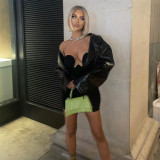 New Sexy Fashion Solid Color Slim Fit Backless Wrap Dress