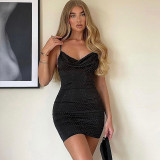 New two-piece suspender strapless sexy dress