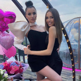 Feature One Shoulder Bow Tube Top Dress Two Piece Dress