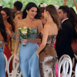 Celebrity same solid color tube top satin long sexy dress
