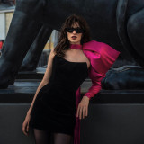Feature One Shoulder Bow Tube Top Dress Two Piece Dress