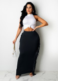 pencil fringed skirt