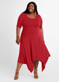 Fashion skirt irregular dress Q7192