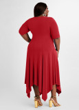 Fashion skirt irregular dress Q7192