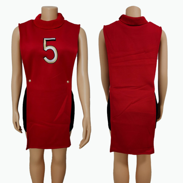 Women's Spring and Autumn New Fashion Solid Color Knit Vest Retro Hollow Digital Vest