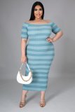 Oversized loose striped pit strip dress 5 QJ5283