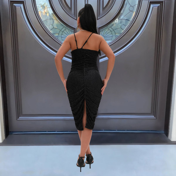 Suspender sexy sparkling skinny nightclub dress