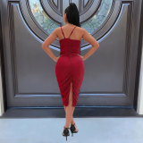 Suspender sexy sparkling skinny nightclub dress