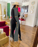 sexy side slit dress nightclub dress