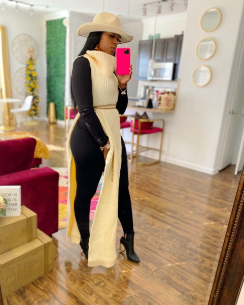 sexy side slit dress nightclub dress